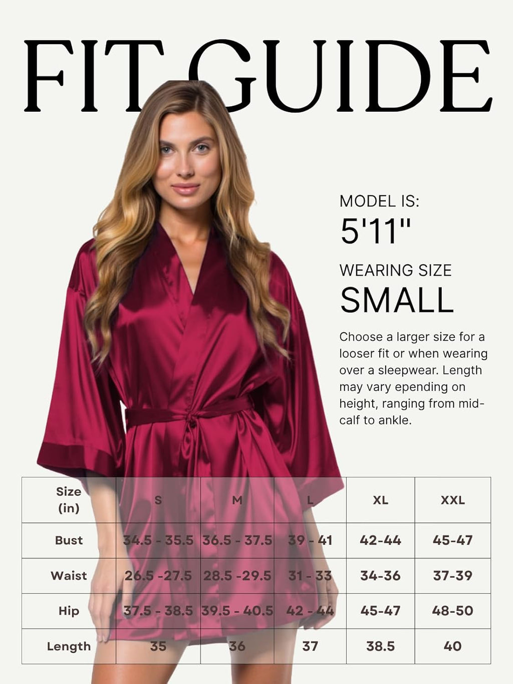 Women'S Silky Satin Kimono Robes for Bridesmaids, Bride, Short Loungewear, Lingerie Dressing Gown Silk like VS Robe