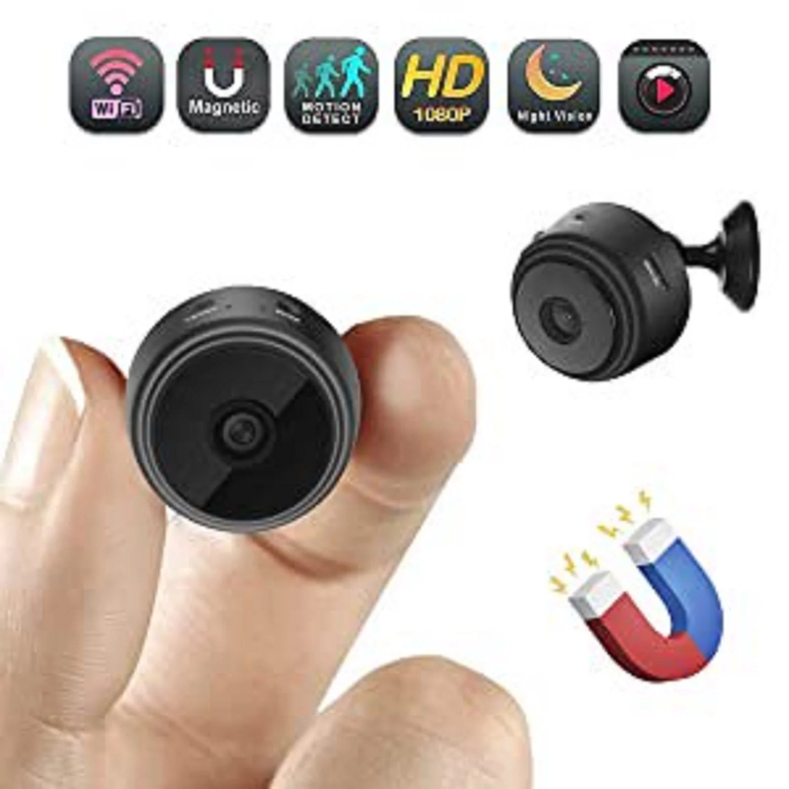 SZDUDU 1080P HD Wifi Mini Security Camera, Small Home Security Camera for Indoor Outdoor
