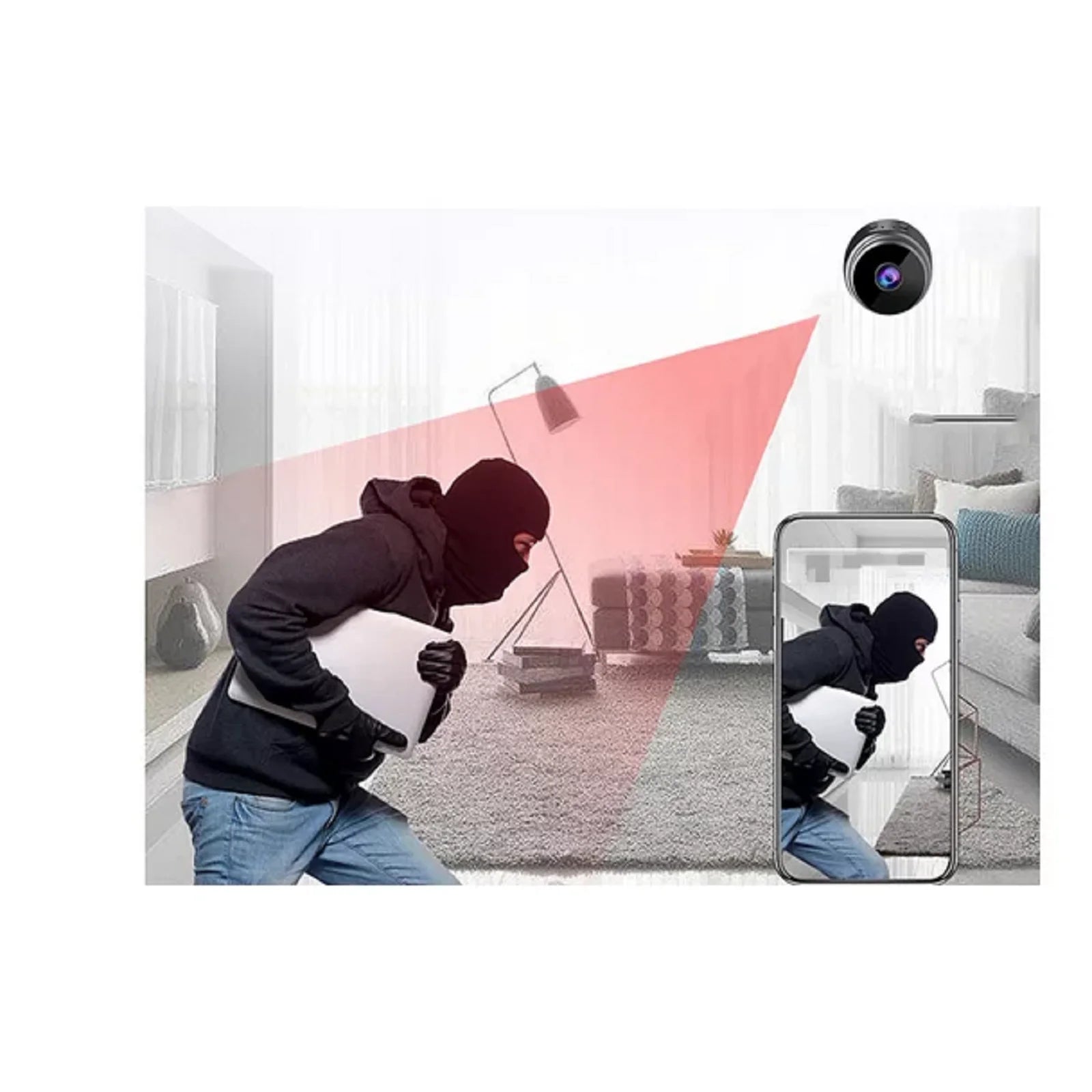 SZDUDU 1080P HD Wifi Mini Security Camera, Small Home Security Camera for Indoor Outdoor