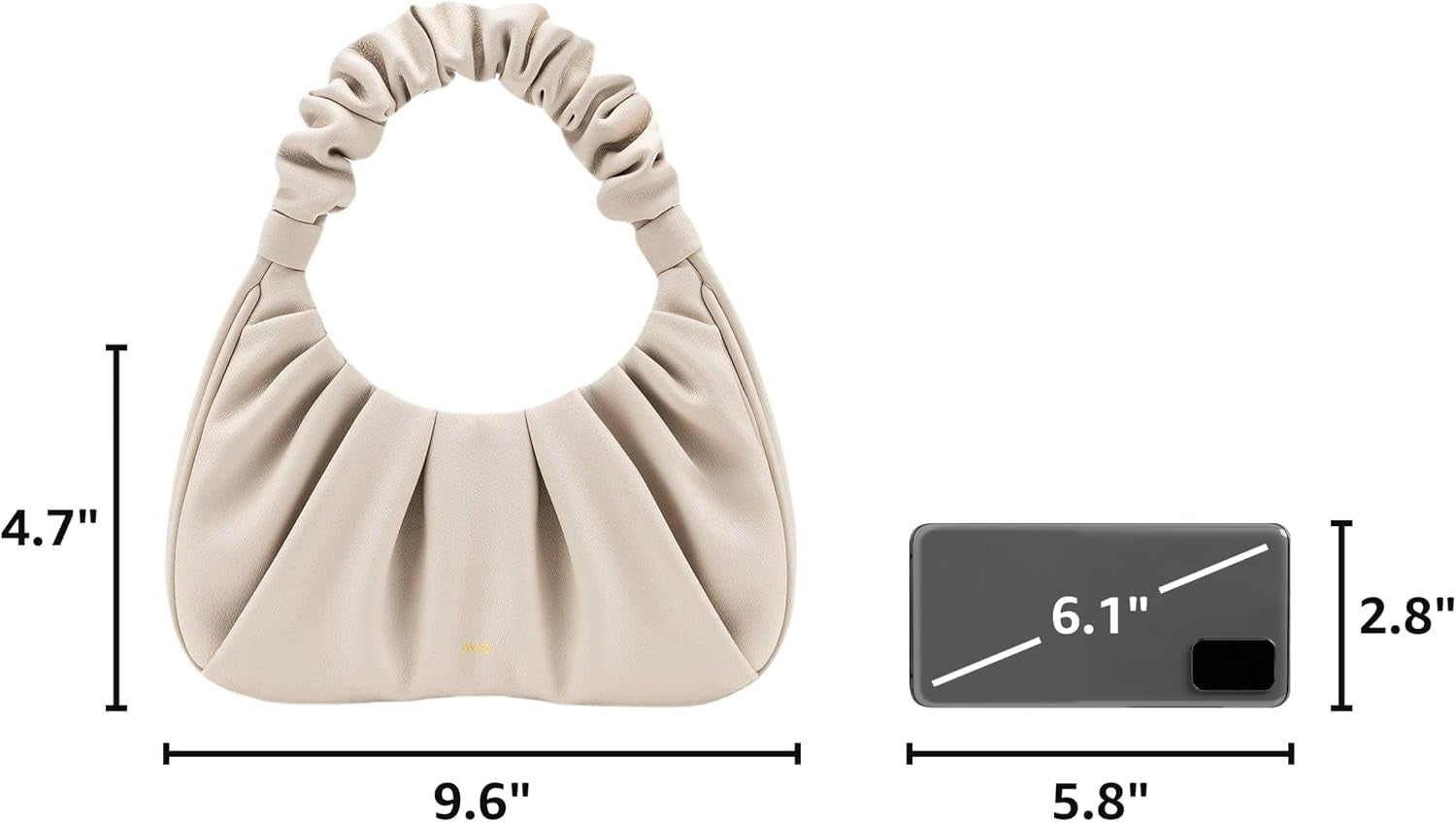 Women'S Gabbi Ruched Hobo Handbag